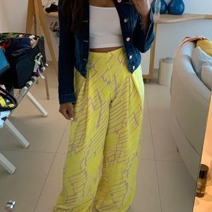 Yellow high waisted pants